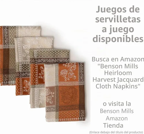 Vista 2 de Benson Mills - Mantel de cosecha de reliquia