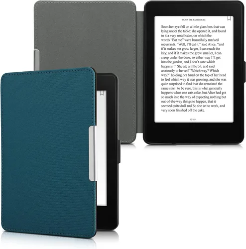 Vista 11 de kwmobile Funda compatible con Amazon Kindle Paperwhite - Funda protectora de nailon para lector electrónico - Antracita