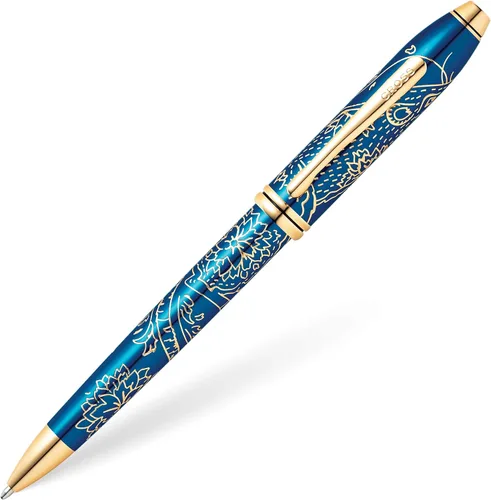 Vista 17 de Cross Cross Townsend 2019 - Pluma estilográfica del año del cerdo del zodiaco con detalles chapados en oro de 23 quilates y punta mediana de oro