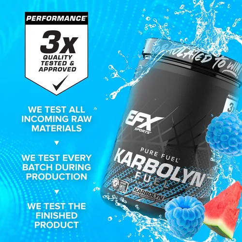 Vista 5 de EFX Sports Karbolyn Fuel Polvo de carbohidratos de absorción rápida Carga de carbohidratos, energía sostenida, recuperación rápida Sin