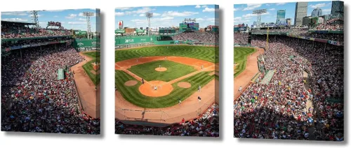 Vista 83 de TUMOVO Arte de pared en lienzo para estadio deportivo, arte de pared de campo Wrigley en Chicago, pinturas de Chicago, impresiones sobre lienzo