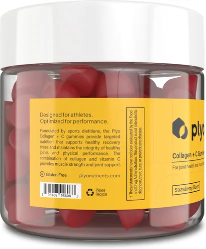 Vista 2 de Plyo Collagen + C para la salud de las articulaciones y la fuerza muscular Certificado NSF Sport 90 unidades Sin gluten Fabricado