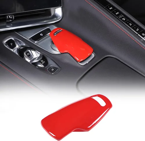 Vista 10 de Cubierta de protección de la cabeza de la perilla de la palanca de cambios, ABS, 1 unidad compatible con Corvette C8 Stingray 2020 2021 2022 2023