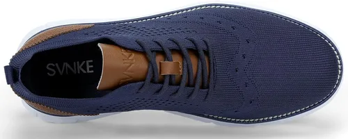 Vista 5 de Men's Casual Dress Oxfords Shoes Breathable Knit Leisure Fashion Sneakers Lightweight Comfortable Walking Shoes