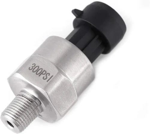 Vista 4 de Transductor de presión de 300 PSI Sensor de remitente con conector Transductor de presión de acero inoxidable con rosca NPT de 1/8 pulgadas