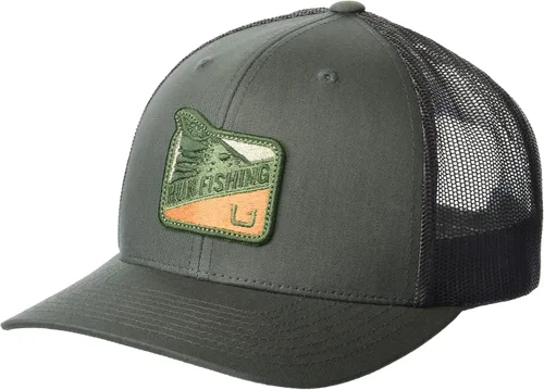 Vista 58 de HUK - Gorra de camionero de malla para hombre con cierre a presión Gorra de pesca antirreflectante