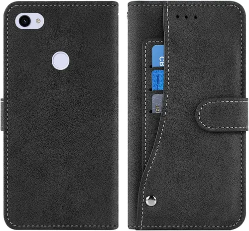 Vista 6 de Asuwish Funda compatible con Google Pixel 3a y protector de pantalla de vidrio templado, correa de muñeca, soporte para tarjetas de crédito