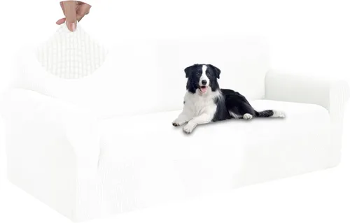 Vista 18 de U-NICE HOME Funda para sofá biplaza elástica, cubierta para sofá, funda para sillón, protector de muebles para sofá con 2 cojines, funda para sofá