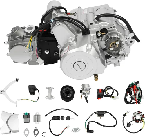 Vista 8 de Motor de 110 centímetros cúbicos Rosyouth, kit completo de motor de 4 velocidades para ATV Quad, motor de arranque manual con reversa para Go Kart
