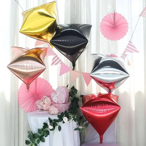 Vista 6 de Efavormart - Paquete de 3 globos de Mylar con forma de diamante 4D de 16.0 in, color oro rosa