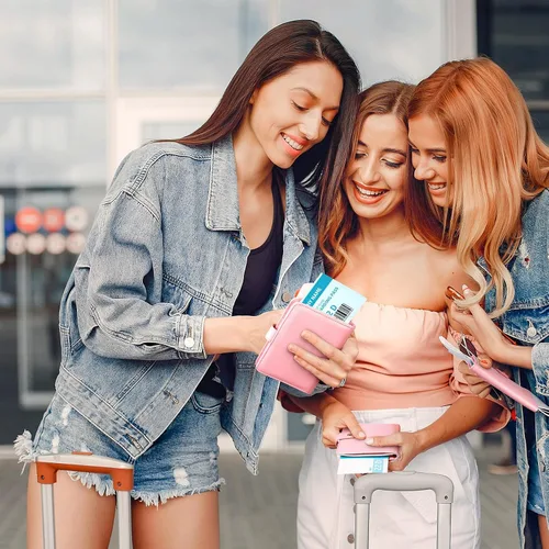 Vista 7 de Forvencer Funda para pasaporte con cierre de cremallera seguro, cartera de pasaporte premium para viajes, bonita funda de tarjeta de bloqueo RFID