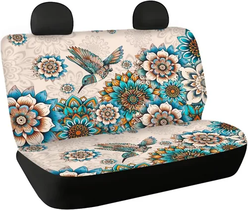 Vista 35 de AFPANQZ Funda protectora para asiento trasero de automóvil, con bandera patriótica estadounidense, solo para asiento trasero de automóvil, camión