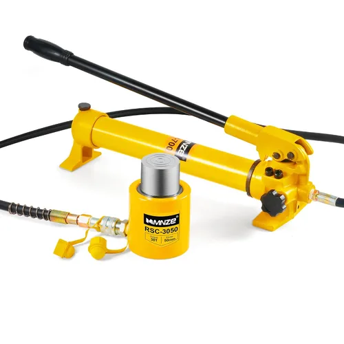 Vista 8 de Gato Cilindro Hidráulico de 10T 50mm/2" de Carrera Porta Power Ram Jack Cilindro de Elevación de Acción Simple Se Retrae Automáticamente