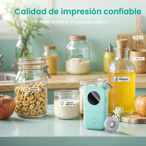 Vista 5 de Phomemo D30 - Etiquetadora con cinta, Bluetooth, portátil, pequeña, para teléfono inteligente, múltiples plantillas, icono de fuentes, fácil