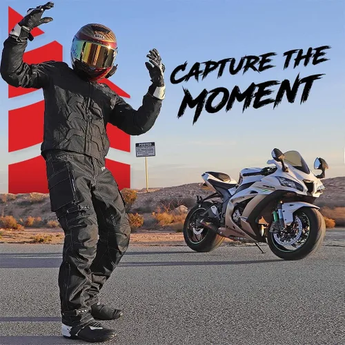 Vista 7 de HWK - Pantalones de motocicleta dual sport para hombre con tela de Cordura textil resistente al agua y armadura de protección contra impactos