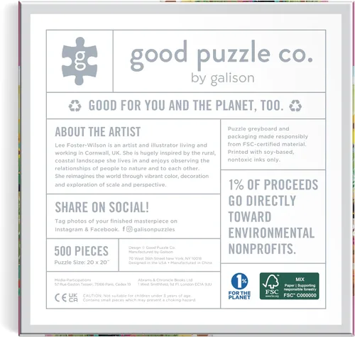 Vista 4 de Good Puzzle co. - Basket Blooms - Rompecabezas de 500 piezas Flores de cesta