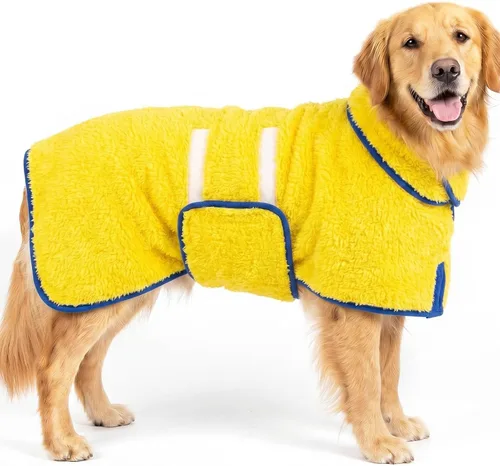Vista 42 de Bienbee Albornoz para perro, súper absorbente para perros pequeños a Negro