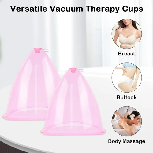 Vista 10 de weiwei Ventosas para glúteos de 7.1 fl oz y 6.1 fl oz, accesorios para máquina de ventosas de terapia de vacío XL, tazas de vacío para glúteos