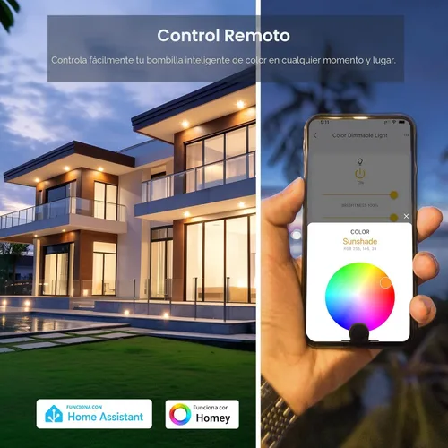 Vista 3 de THIRDREALITY Bombilla Inteligente de Color ZL1, Se Requiere un Hub Zigbee, Compatible con Home Assistant (ZHA y Z2M), SmartThings, Aeotec, Homey