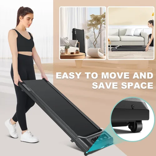 Vista 6 de Caminadora inteligente para caminar, caminadora debajo del escritorio, para oficina en casa, cinta de correr funciona con aplicación, almohadilla