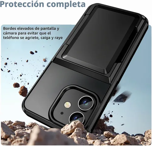 Vista 6 de Vofolen Funda tipo cartera para iPhone 11 con tarjetero