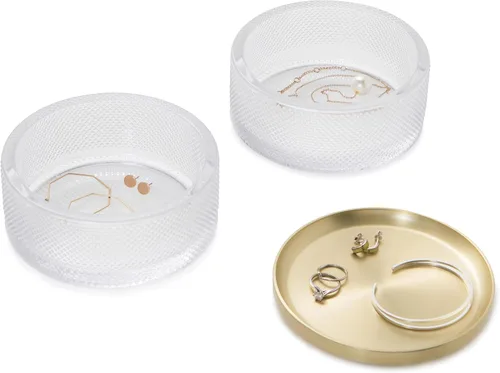 Vista 6 de Umbra Tesora - Joyero de dos niveles con tapa extraíble, organizador de joyas