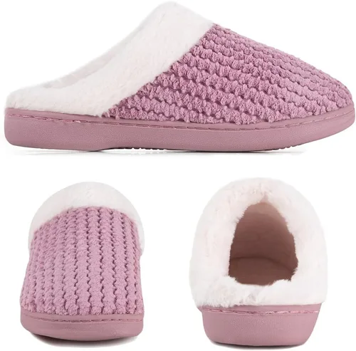 Vista 4 de WateLves Women's Slippers Comfort Memory Foam House Slippers Plush Lining Bedroom Shoes for Indoor & Outdoor Polvo de frijoles