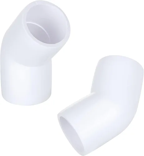 Vista 5 de DAJAVE Paquete de 30 accesorios de tubería de PVC de 1/2 pulgada y 45 grados, codo de PVC de ángulo recto de 2 vías, conectores de montaje