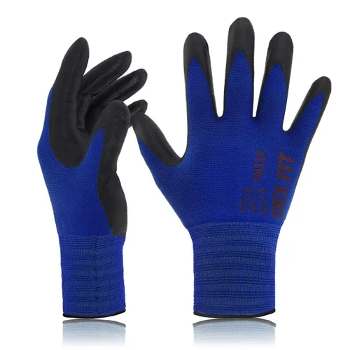 Vista 19 de DEX FIT FN330 - Guantes de trabajo de nitrilo, ajuste elástico 3D, agarre potente, táctil inteligente, recubierto de espuma resistente, fino