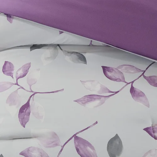Vista 7 de Madison Park Essentials Cómodo edredón de cama en una bolsa con juego completo de sábanas de algodón - Diseño floral moderno para todas