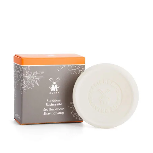 Vista 4 de MÜHLE Jabón de afeitar vegano de aloe vera para hombres, espuma clásica, afeitado húmedo, 2.29 oz Aloe Vera extract; dense creamy foam prepares