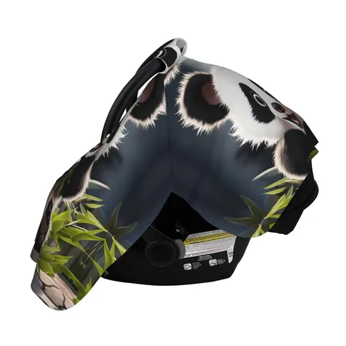 Vista 3 de Baby Car Seat Canopy Cover for Mom, Soft Breathable Nursing Breastfeeding Covers Multi Use Stroller Sun Shade Newborn Shower Gift，Cute Animal Panda