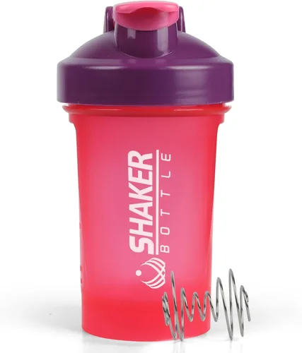 Vista 8 de Botella agitadora, botella agitadora pequeña de 400ml con bola mezcladora, portátil de 14oz para batidos de gimnasio, libre de BPA, 100% a prueba
