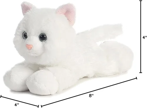 Vista 5 de Aurora® Adorable Mini Flopsie™ Sugar Too™ Animal de peluche, facilidad juguetona, compañeros atemporales, color blanco, 8 pulgadas