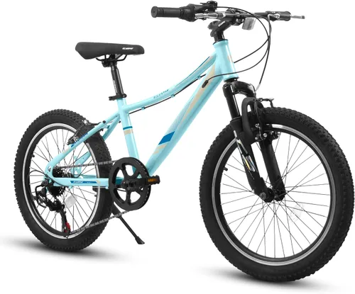 Vista 12 de Bicicleta de montaña para niños de 20 pulgadas, bicicleta de montaña para niños y niñas de 8 a 12 años, 7 velocidades para adolescentes, bicicletas