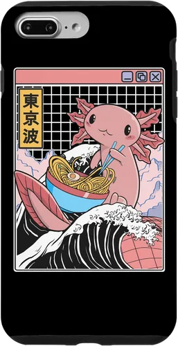 Vista 12 de Axolotl Eating Ramen Kanagawa Wave Kawaii Anime Vaporwave Case for iPhone 17