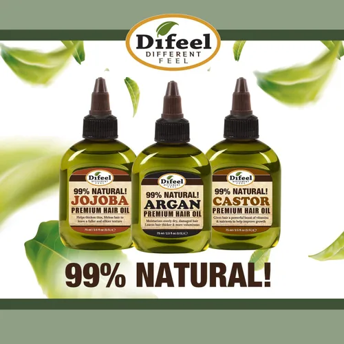 Vista 5 de Difeel Premium Castor Plus Vitamina E - Aceite para el cabello Pro-Growth + Anti-Frizz Premium, 2.5 oz.