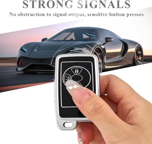 Vista 4 de Funda protectora para llave de coche de TPU de 3 5 botones compatible con Toyota Camry Avalon Avalon Corolla Yaris Noah Tarago Mark Estima