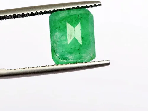 Vista 2 de GEMHUB 375 quilates con certificación EGL corte esmeralda brillante 0394 x 0315in piedra preciosa suelta esmeralda verde para anillo Gema Zambian
