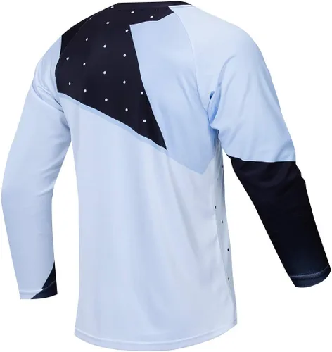Vista 2 de Men's Mountain Bike Jersey Long Sleeve Off-Road Jersey Downhill MTB Shirts Moisture-Wicking