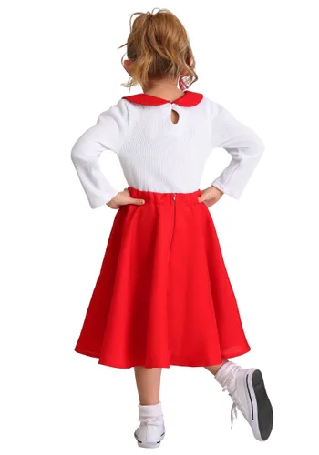 Vista 2 de Disfraz de Animadora Infantil Rydell High de Grease Multicolor