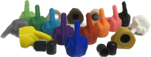 Vista 19 de 5 tapas de válvula de dedo medio, 16 colores, fabricadas en Estados Unidos