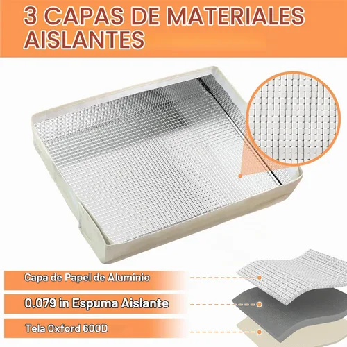 Vista 3 de Window Air Conditioner Covers for Inside 17"W x 13"H x 3.5"D, Beige