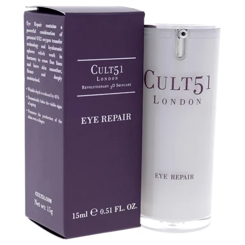 Vista 3 de Cult51 Crema reparadora de ojos - Tratamiento intensamente hidratante - Previene, reduce los signos de envejecimiento y arrugas visibles - ilumina e