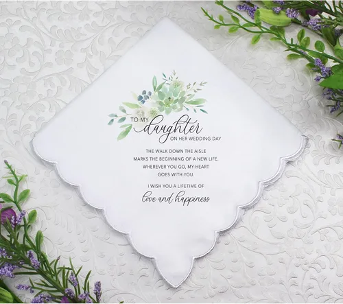 Vista 3 de Lillian Rose Pañuelo de recuerdo de boda para hija, talla única, color blanco