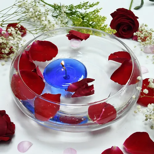 Vista 3 de Zest Candle Velas plegables de 6 piezas, 3 pulgadas, gel azul transparente