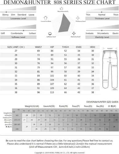 Vista 7 de Demon&Hunter 808 Series Jeans ajustados para hombre