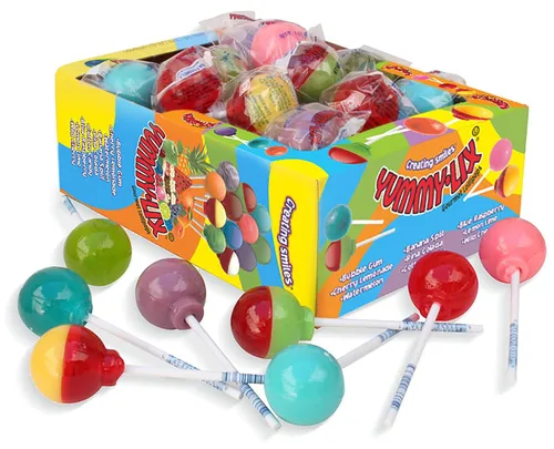 Vista 2 de Yummy-Lix Piruletas (Paquete de 24, Redondas Gourmet)