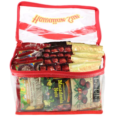 Vista 2 de Hawaiian Sun Bolsa variada con nueces de macadamia de chocolate, caramelo de tapa y kona krunch