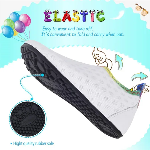 Vista 5 de storeofbaby Zapatos de agua para bebés, niños y niñas, calcetines acuáticos de secado rápido para natación, playa, piscina
